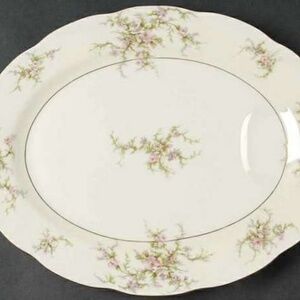 "Rosalinde" by Thomas Haviland 14" Oval Serving Platter with Juice Well